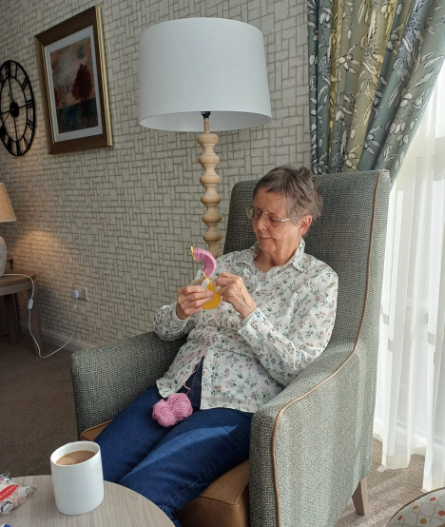 Knitting project with Oakbank Care Home residents