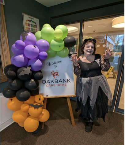 Oakbank Care Home celebrated Halloween with a festive visit from Ardvreck Nursery children