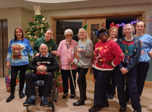 Christmas activities at Oakbank Care Home in Crieff