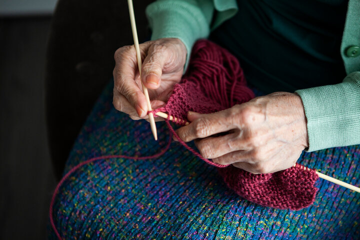resident knitting